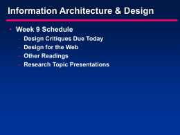 Design 2 - The Web - School of Information