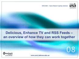 Delicious Enhance TV and RSS Feeds  - eLearning