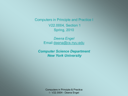 Deena Engel - NYU Computer Science Department