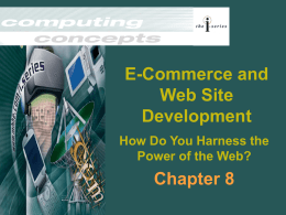 E-Commerce and Web Site Development