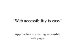 Web accessibility is easy