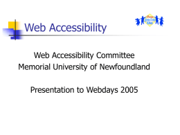Web Accessibility - Memorial University of Newfoundland