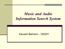Music and Audio Information Search System