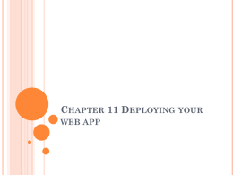 Chapter 11 Deploying your web app