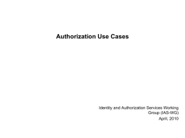 Authorization Use Cases