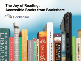 Bookshare`s Reading Technologies