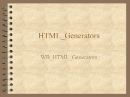 WB_HTML_Generators