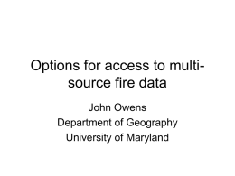 Options for access to multi-source fire data - GOFC/GOLD-Fire