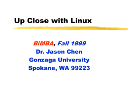 Up Close with Linux - Gonzaga Student Web Server