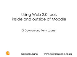 Using Web 2.0 tools inside and outside of Moodle