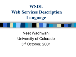 WSDL Web Services Description Language