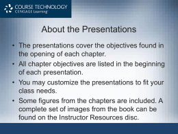 About the Presentations - School of Information Technology
