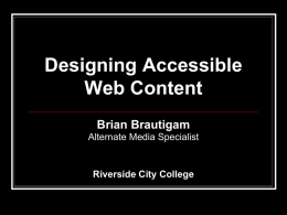 Web Accessibility - Riverside City College