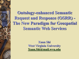 The New Paradigm for Geospatial Semantic Web Services