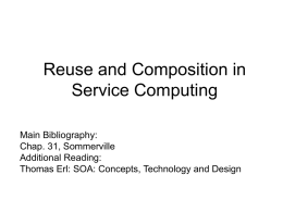 Lecture Slides (Concepts: Service Oriented Architecture, Services as