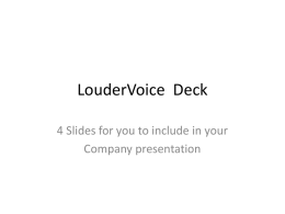 LouderVoice Deck