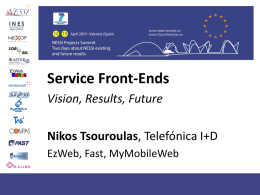 Service Front-ends - N. Tsouroulas
