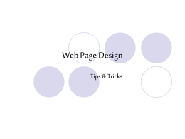 Web Page Design Slide Show