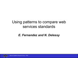 Using patterns to compare web services standards