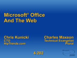 Microsoft Office and the Web