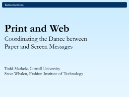 Coordinating the Dance Between Paper and Screen