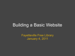 Building a Basic Website