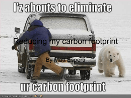 Reducing my carbon footprint