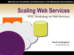 Web Service Scalability and Performance with Optimizing