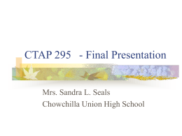 CTAP 295 - Final Presentation