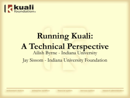 Running Kuali: A Technical Perspective