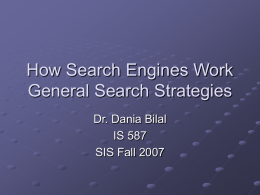 General & Specialized Search Engines