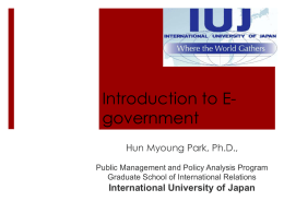 E-government - International University of Japan