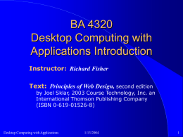 BA 4320 Introduction