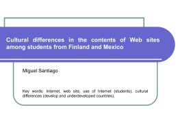 Cultural differences in the contents of Web sites among students