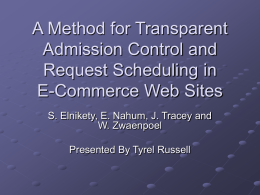 A Method for Transparent Admission Control and Request