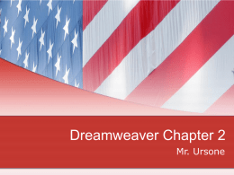 Dreamweaver Chapter 2