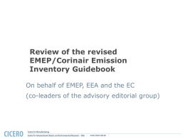 Review of the revised EMEP/Corinair Emission Inventory