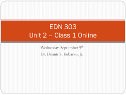 Online Class 2.1 - People Server at UNCW