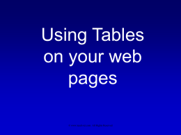 using tables