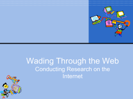 Wading Through The Web Powerpoint