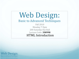 Lecture_2 - Web Design