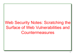Web Security Notes