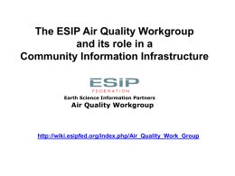 Formerly known as the ESIP AQ Cluster