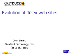 Evolution of Telex web sites