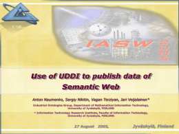 Semantic UDDI