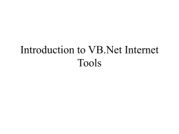 Introduction to VB.Net Internet Tools