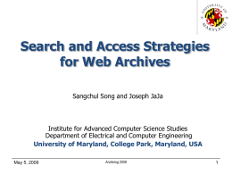 Webarc-slides-archiving-09-v2 - UMIACS Wiki