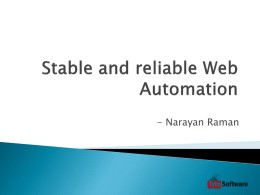 Stable and reliable Web Automation