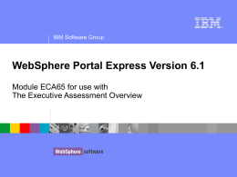 WebSphere Portal Express Version 6.1