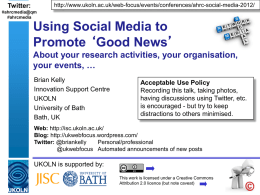 Using Social Media to Promote Good News
